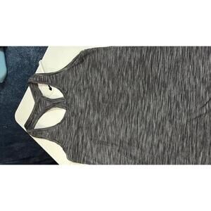 Lululemon Women's Gray Striped Racerback Tank Top Size Large- W14